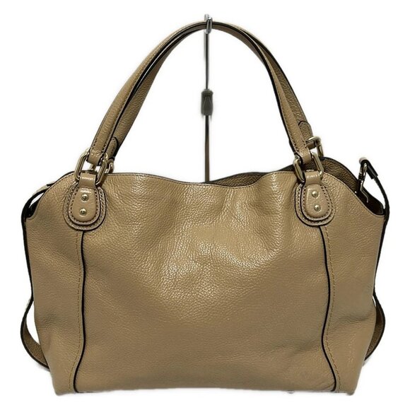 Auth COACH Edie shoulder bag Beige Leather - Shoulder Bag - Picture 1 of 9